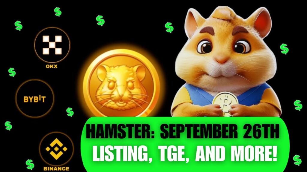 Hamster Kombat AirDrop Date, TGE announced on 26th Sept 2024