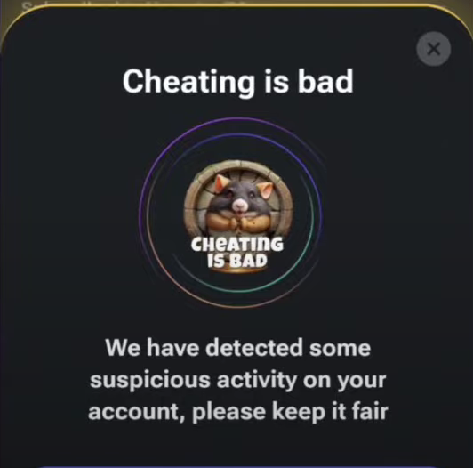 Hamster Kombat cheating is bad